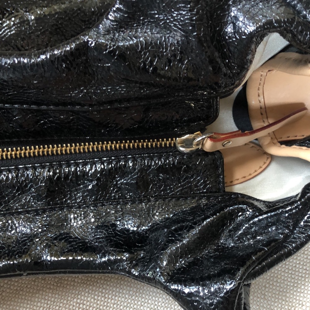 Kate Spade Black Patent Leather Two Tone Handbag - Picture 4 of 10